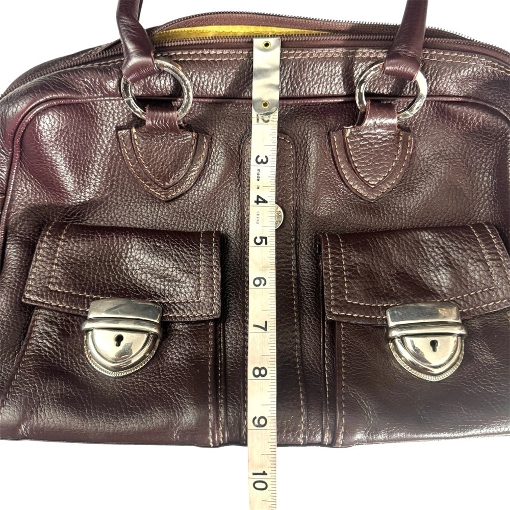 ISANTI BURGUNDY LEATHER BAG SATCHEL SHOULDER BAG GENUINE LEATHER  MADE IN ITALY - Picture 16 of 17